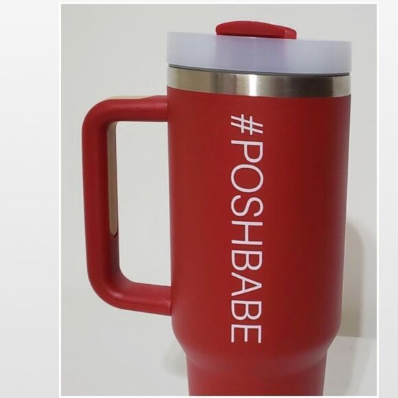 New Tumbler Red POSHBABE Adventure Quencher Stanley-like Large - Picture 5 of 16